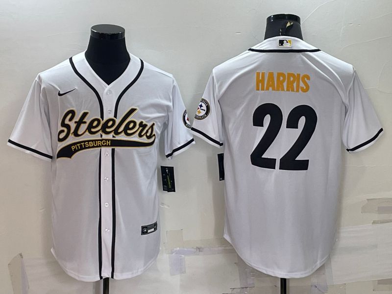 Men Pittsburgh Steelers 22 Harris White 2022 Nike Co branded NFL Jerseys1